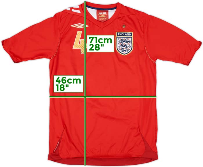 2006-08 England Away Shirt Gerrard #4 - 7/10 - (S)