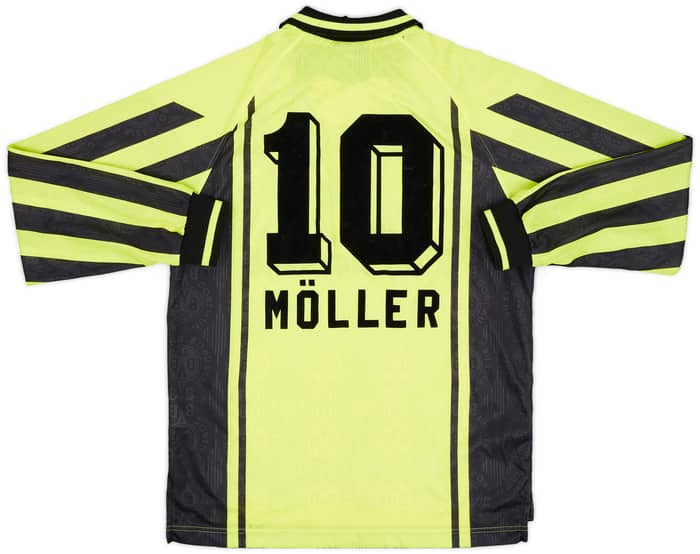 1996-97 Borussia Dortmund Home L/S Shirt Moller #10 - 8/10 - (XL.Boys)