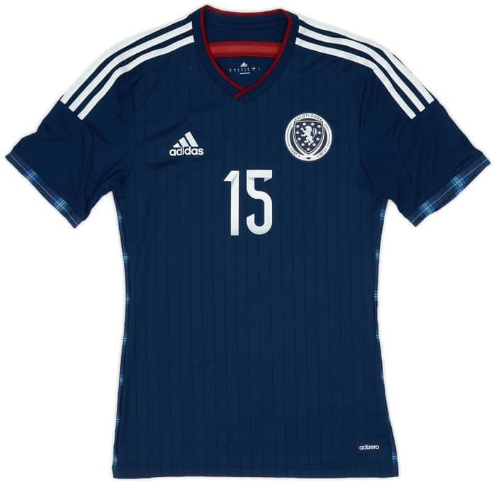 2014-15 Scotland Player Issue Home Shirt #15 - 8/10 - (S)