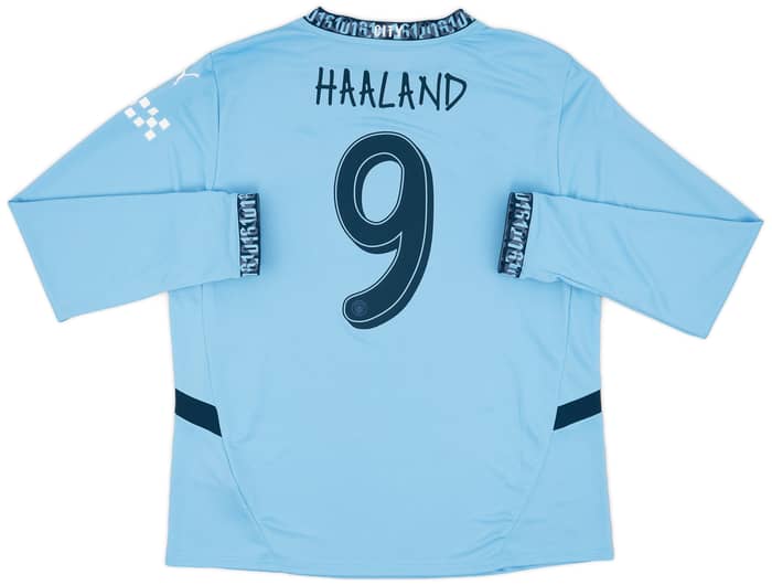 2024-25 Manchester City Home L/S Shirt Haaland #9 - 9/10 - (XL)