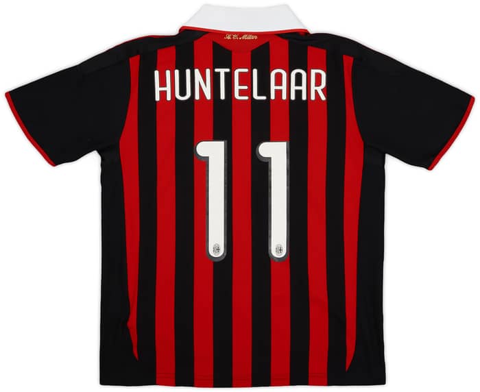 2009-10 AC Milan Home Shirt Huntelaar #11 - 6/10 - (M.Boys)