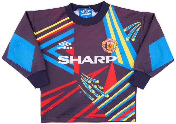 1992-93 Manchester United GK Shirt Schmeichel #1 - 4/10 - (S.Boys)