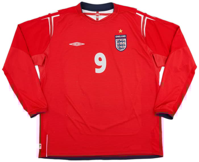 2004-06 England Away L/S Shirt Rooney #9 - 8/10 - (XXL)