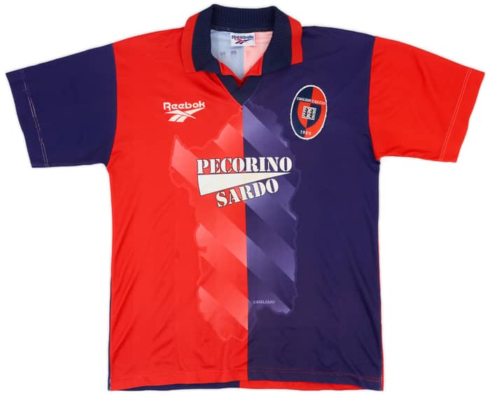 1996-98 Cagliari Home Shirt Silva #9 - 7/10 - (XL)