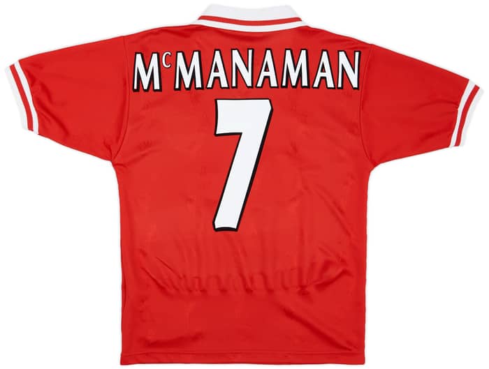 1996-98 Liverpool Home Shirt McManaman #7 - 6/10 - (S)