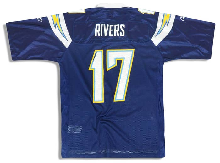 2008-11 San Diego Chargers Rivers #17 Reebok On Field Jersey (Home) M