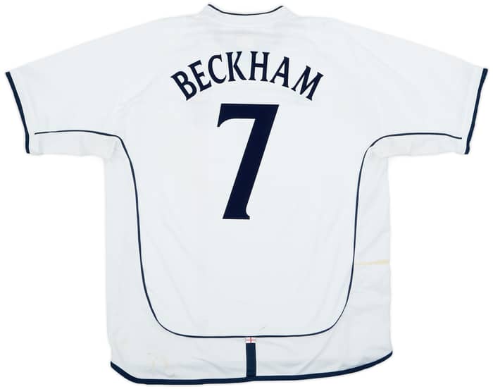 2001-03 England Home Shirt Beckham #7 - 7/10 - (XXL)