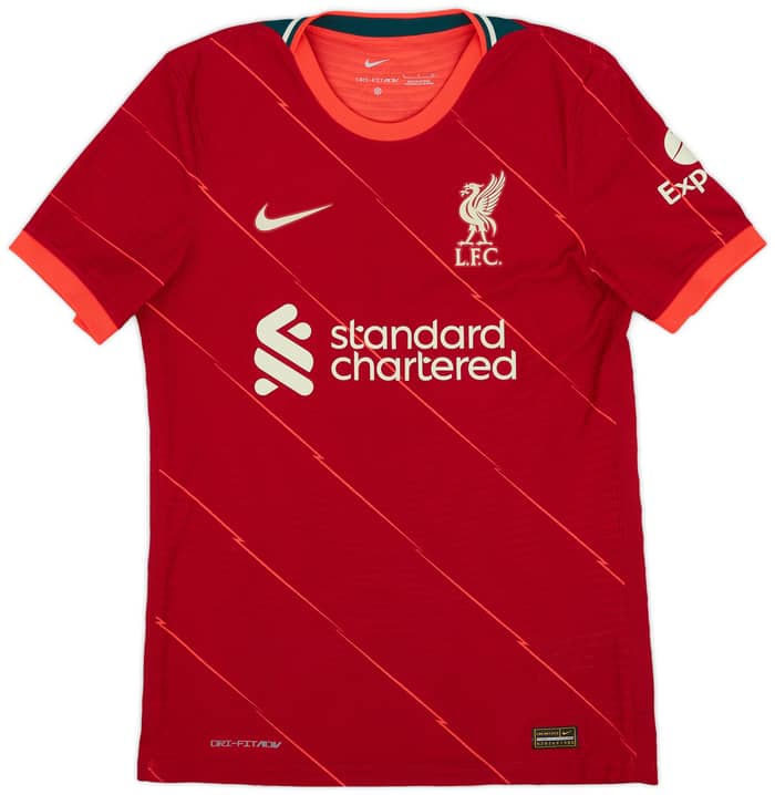 2021-22 Liverpool Authentic Home Shirt Salah #11 - 8/10 - (S)