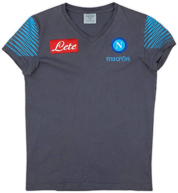 2014-15 Napoli Macron Cotton Tee - 8/10 - (L.Boys)