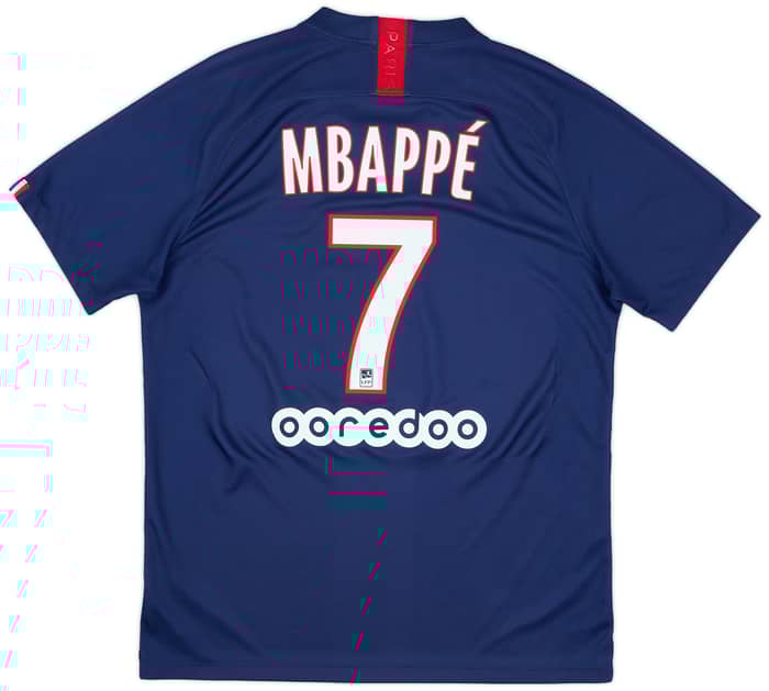 2019-20 Paris Saint-Germain Home Shirt Mbappe #7 - 10/10 - (L)