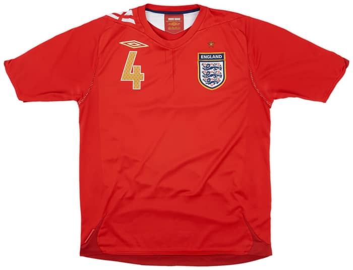 2006-08 England Away Shirt Gerrard #4 - 5/10 - (M)