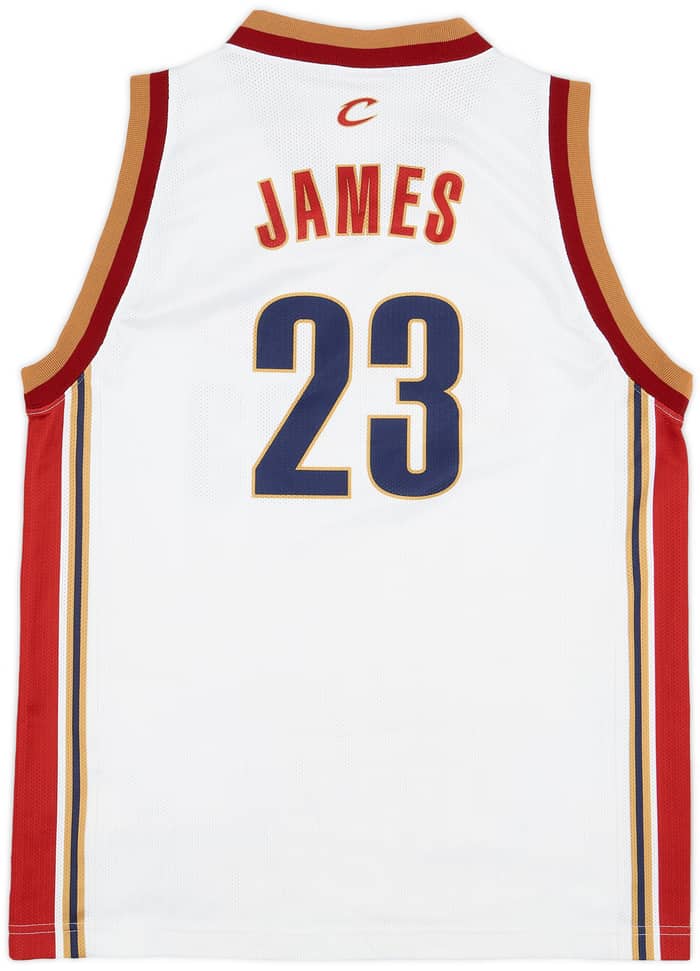 2003-10 Cleveland Cavaliers James #23 Champion Home Jersey - 8/10 - (XL.Boys)