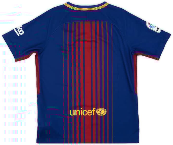 2017-18 Barcelona Home Shirt - 9/10 - (L.Boys)