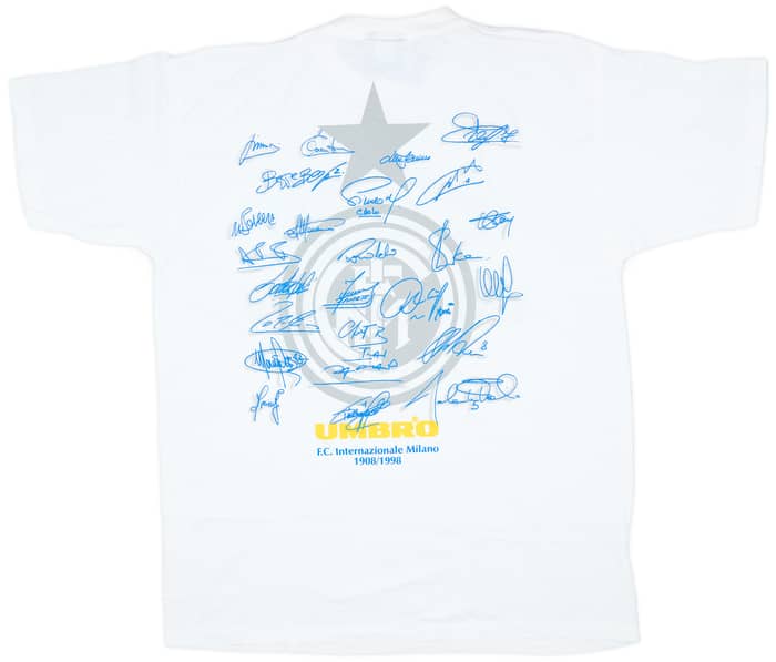 1998 Inter Milan Umbro Graphic 'Signed' Fan Tee (XL)