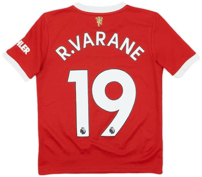 2021-22 Manchester United Home Shirt R.Varane #19 - 8/10 - (M.Boys)