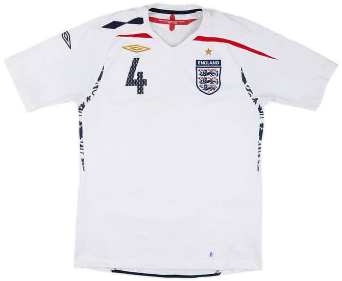 2007-09 England Home Shirt Gerrard #4 - 6/10 - (M)