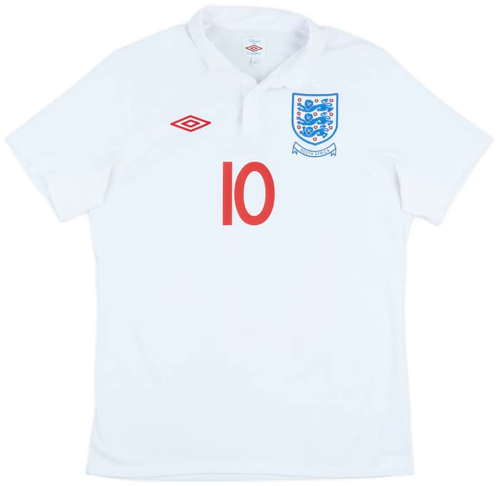 2009-10 England 'South Africa' Home Shirt Rooney #10 - 8/10 - (M)