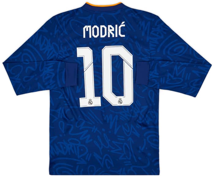 2021-22 Real Madrid Away L/S Shirt Modric #10 - 10/10 - (S)