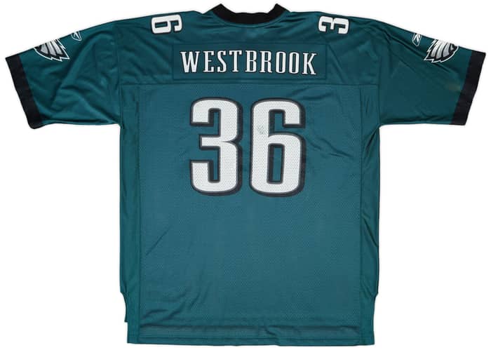2003-04 Philadelphia Eagles Westbrook #36 Reebok On Field Home Jersey - 7/10 - (XXL)