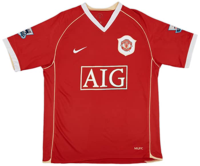 2006-07 Manchester United Home Shirt Heinze #4 - 6/10 - (M)