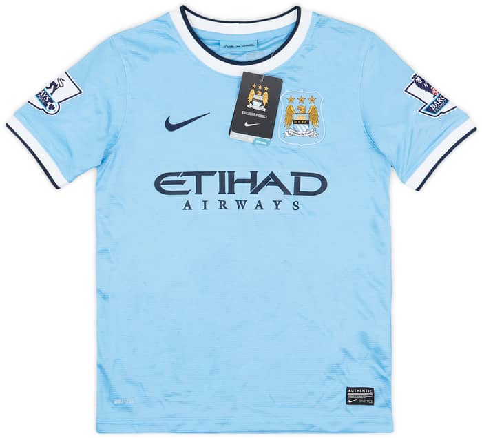 2013-14 Manchester City Home Shirt A. Negredo #9 (M.Boys)