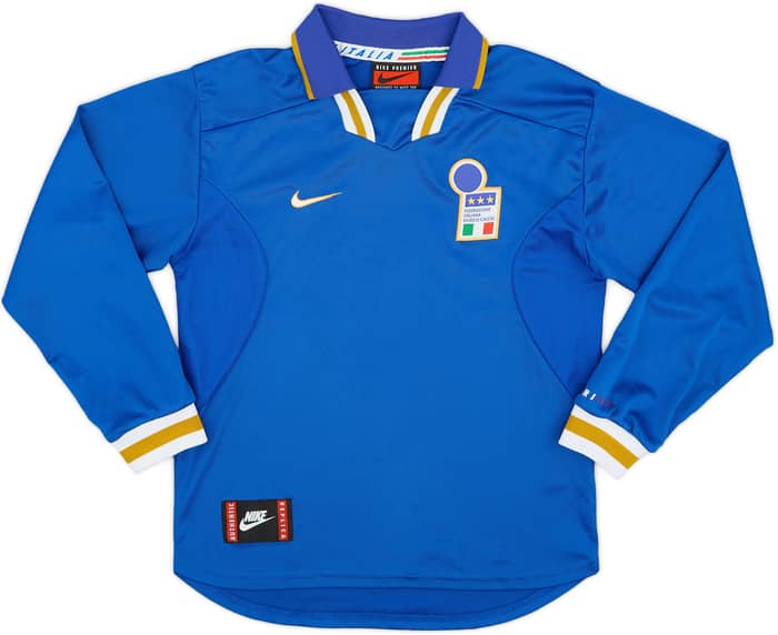 1996-97 Italy Home L/S Shirt - 8/10 - (L.Boys)