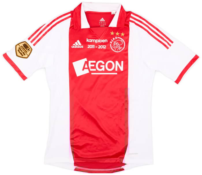 2011-12 Ajax Player Issue 'Kampioen' Home Shirt F De Boer #31