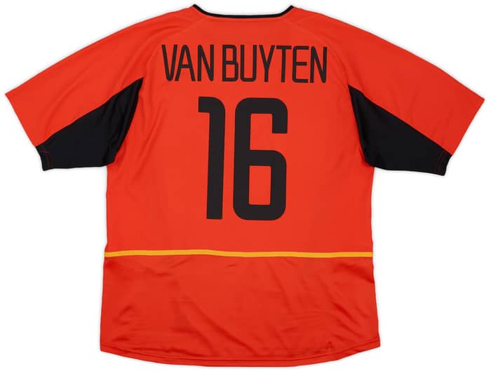 2002-04 Belgium Home Shirt Van Buyten #16 - 8/10 - (L)
