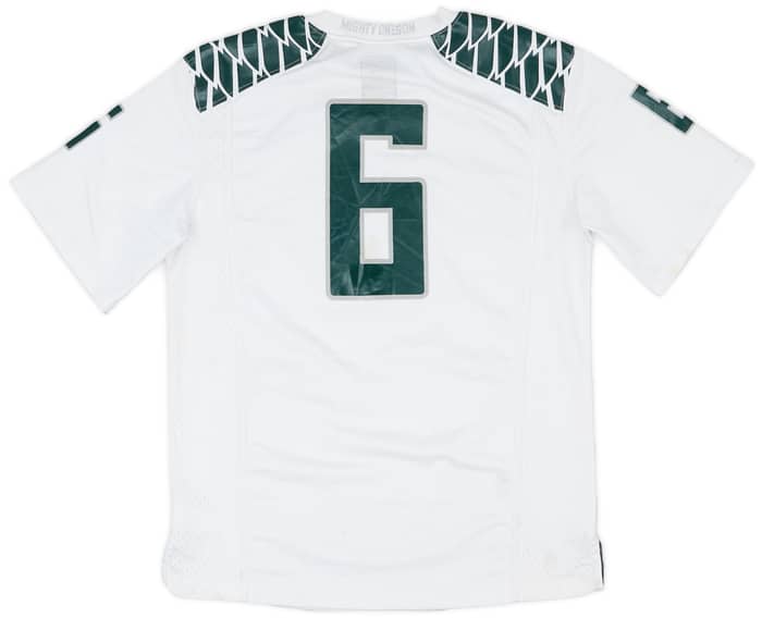 2012-13 Oregon Ducks Thomas #6 Nike Away Jersey - 6/10 - (L.Boys)