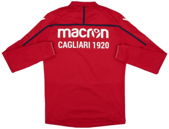 2019-20 Cagliari Macron Staff Issue Drill Top 'Carboni' - 8/10 - (S)