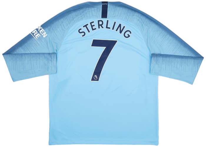 2018-19 Manchester City Home L/S Shirt Sterling #7 (XL)