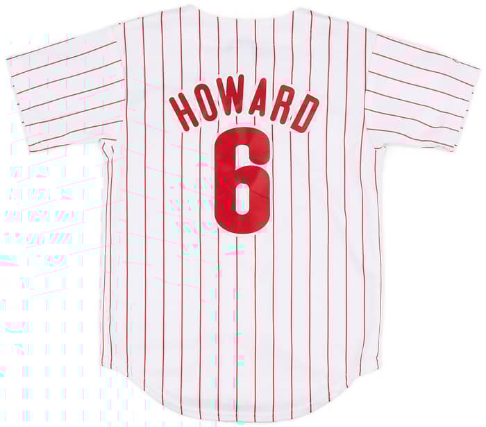 2009-15 Philadelphia Phillies Howard #6 Majestic Home Jersey - 8/10 - (S.Boys)