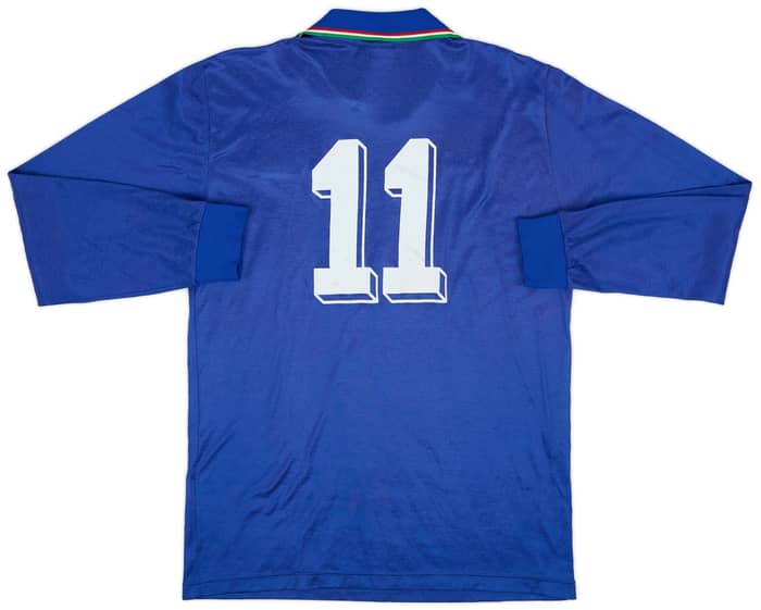 1986-91 Italy Home L/S Shirt #11 - 8/10 - (XL)