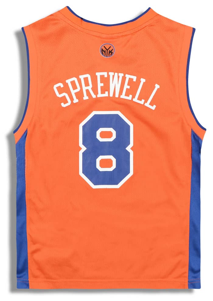 2002-03 New York Knicks Sprewell #8 Reebok Jersey (Alternate) Y