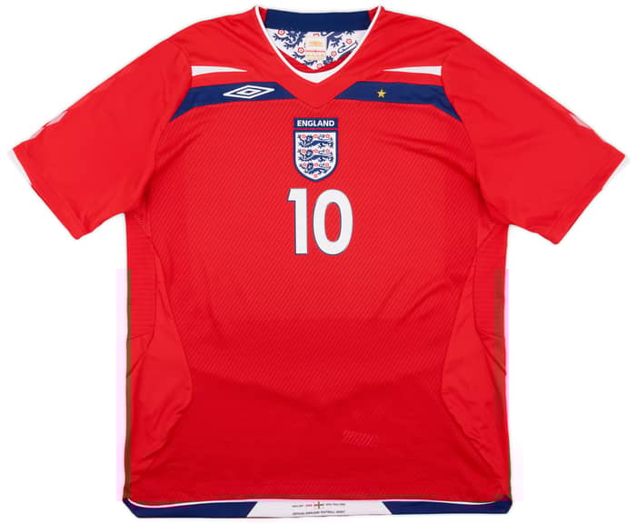 2008-10 England Away Shirt Rooney #10 - 7/10 - (XL)