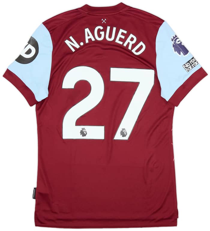 2023-24 West Ham Match Issue Home Shirt N. Aguerd #27