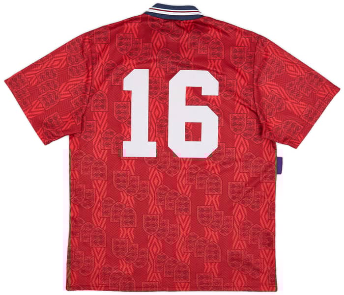 1993-95 England Away Shirt #16 - 8/10 - (XL)