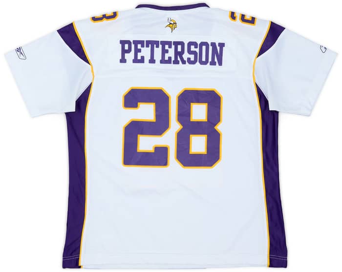 2007 Minnesota Vikings Peterson #28 Reebok Premier Away Jersey Womens - 8/10 - (XL)