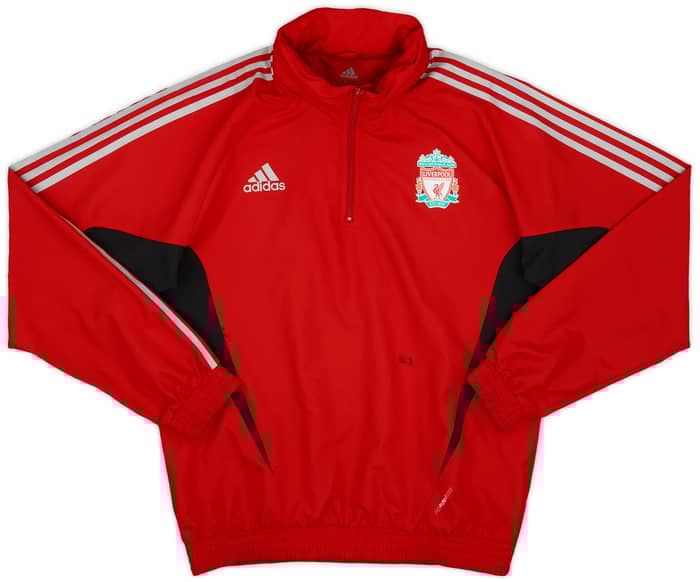 2008-09 Liverpool adidas 1/4 Zip Hooded Drill Top - 7/10 - (L)
