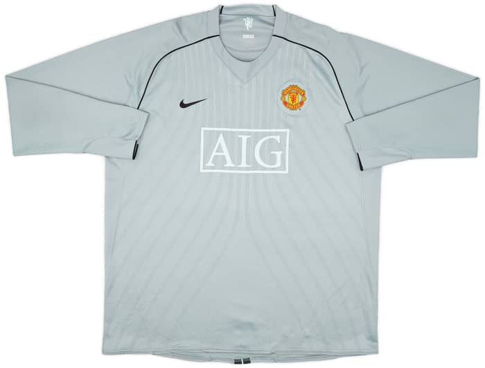 2007-08 Manchester United Player Issue GK Shirt Van Der Sar #1 - 7/10 - (3XL)