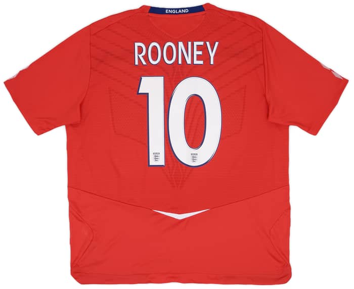 2008-10 England Away Shirt Rooney #10 - 9/10 - (XXL)