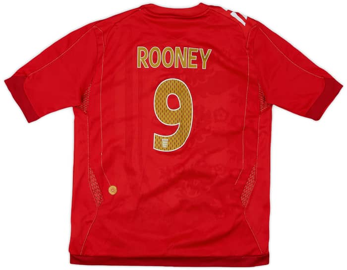 2006-08 England Away Shirt Rooney #9 - 8/10 - (M.Boys)