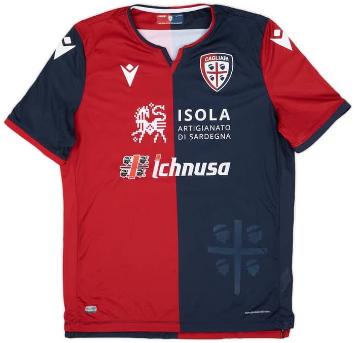 2019-20 Cagliari Match Issue Home Shirt #19 (Bradarić)