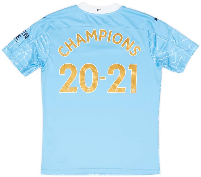 2020-21 Manchester City 'Champions 20-21' Home Shirt - 7/10 - (S)
