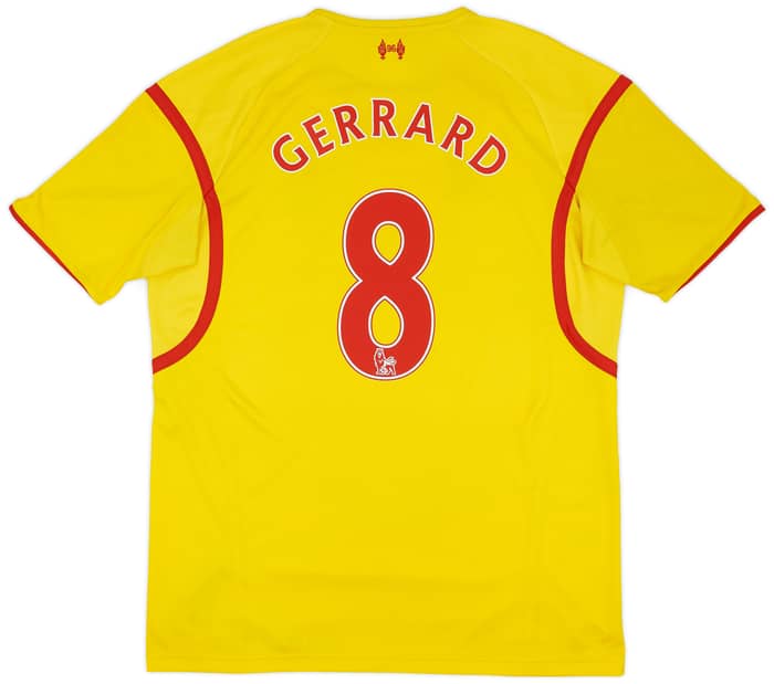 2014-15 Liverpool Away Shirt Gerrard #8 - 7/10 - (XL)