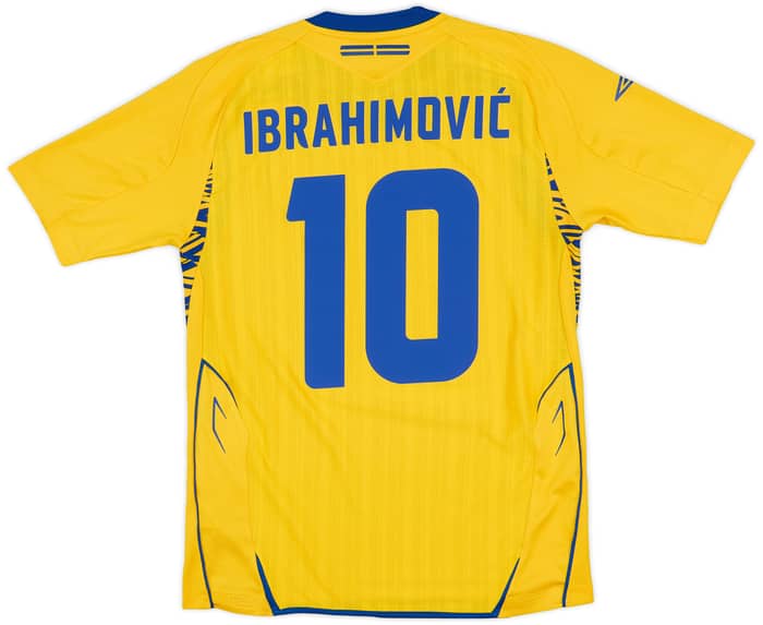 2007-09 Sweden Home Shirt Ibrahimovic #10 - 9/10 - (S)