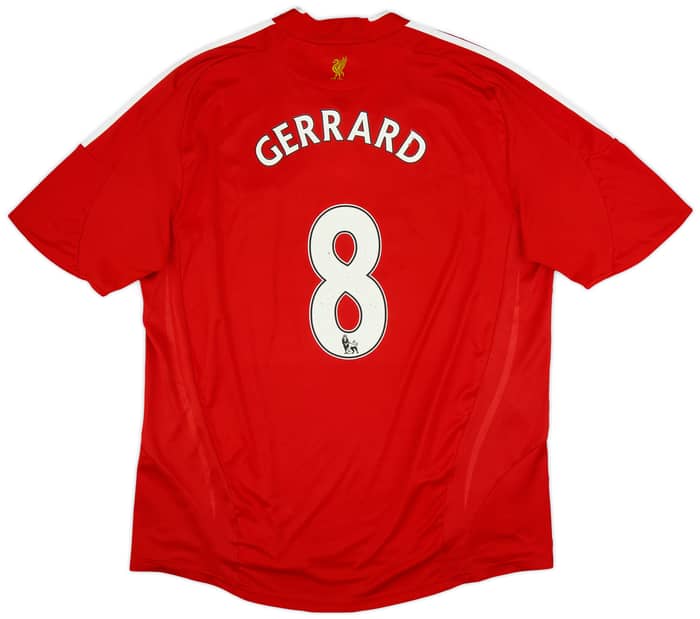 2008-10 Liverpool Home Shirt Gerrard #8 - 5/10 - (XXL)