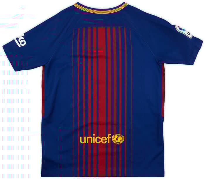 2017-18 Barcelona Home Shirt - 8/10 - (L.Boys)