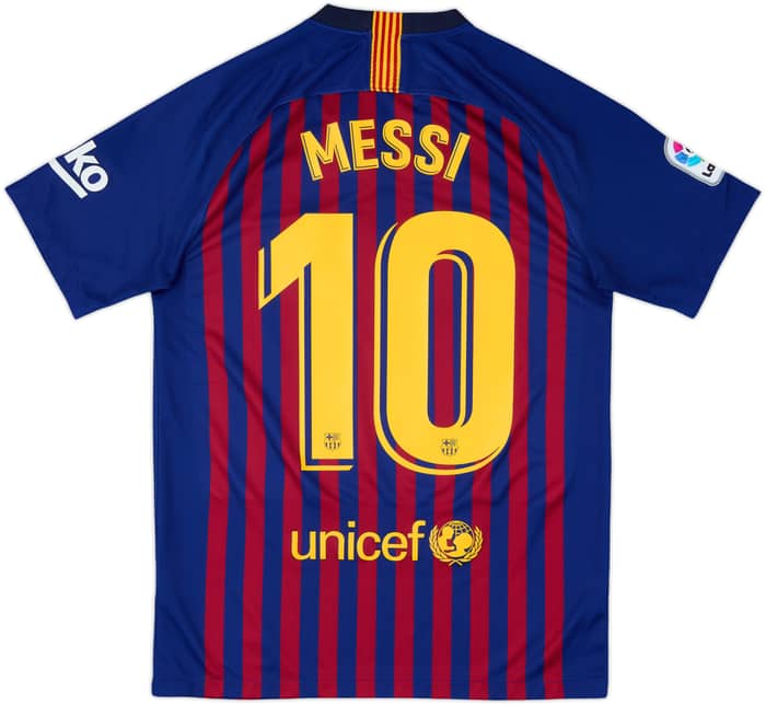 2018-19 Barcelona Home Shirt Messi #10 - 7/10 - (S)