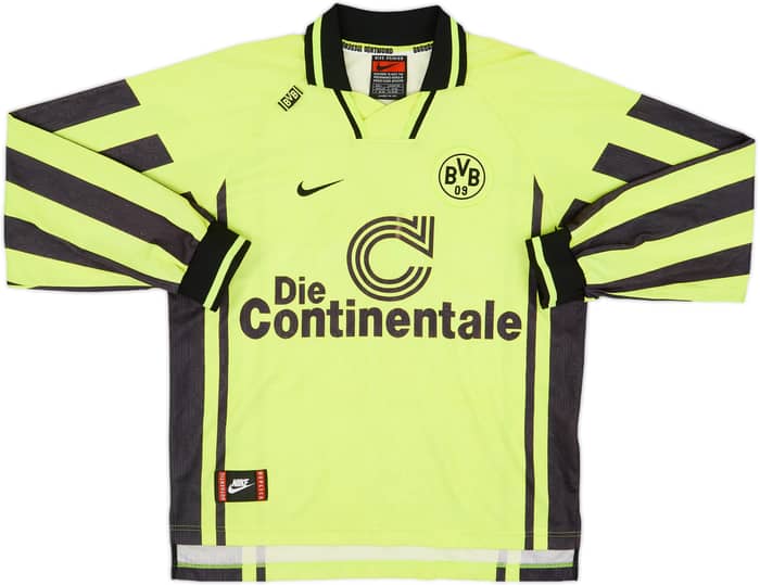 1996-97 Borussia Dortmund Home L/S Shirt Riedle #13 - 5/10 - (L)